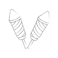 independence day fireworks icon vector illustration graphic design