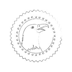 American hawk symbol icon vector illustration graphic design