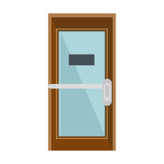 Office door isolated icon vector illustration graphic design