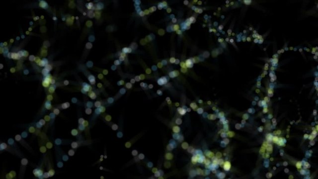 4k Abstract floating microscopic micro nano firework lines particle,Dirt dust bacteria cells spores roundworm parasites virus background.