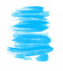 Set of blue brush strokes 