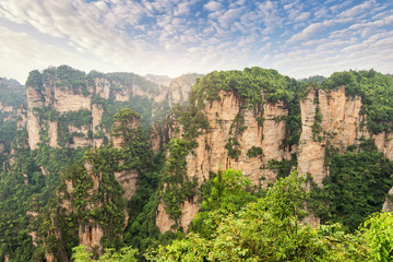 Fototapeta na wymiar karst pillars at wulingyuan national park zhangjiajie hunan province china