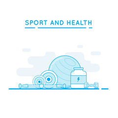 Sport and fitness background.