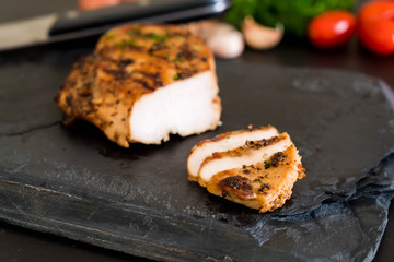 Grilled chicken fillets