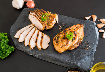 Grilled chicken fillets