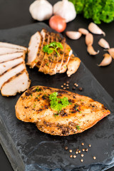 Grilled chicken fillets