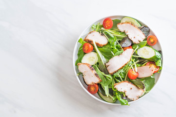 mix salad with grilled chicken