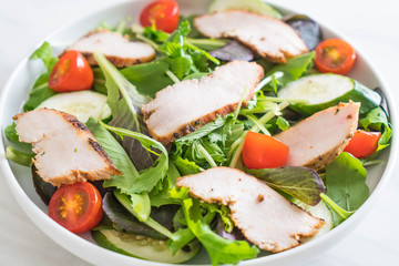mix salad with grilled chicken