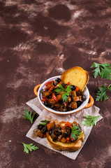 Stewed vegetables in sauce