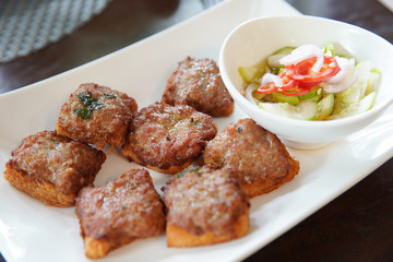 Fried Bread with Minced Pork Spread