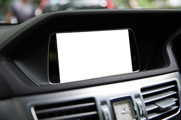 Obraz na płótnie Canvas blank space lcd screen on the car