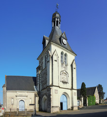 Fototapeta na wymiar Ancenis, Loire Atlantique departement, France. Landmarks and buildings of the village