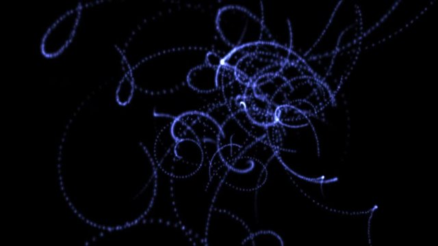 4k Abstract floating microscopic micro nano firework ripple lines particle,Dirt dust bacteria cells spores roundworm parasites virus background.