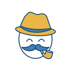 man with mustache icon