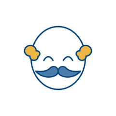 Obraz premium man with mustache icon