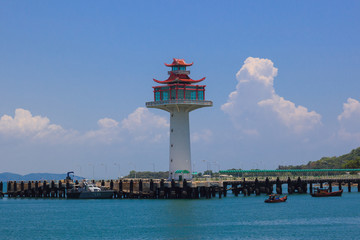 Ko Sichang Island viewpoint lighthouse , CHONBURI THAILAND