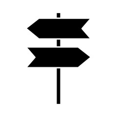 wooden road sign icon