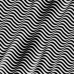 Black and white background. Pattern with optical illusion. Vector illustration.