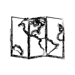 Fototapeta premium world map icon