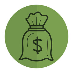 money bag isolated icon vector illustration design