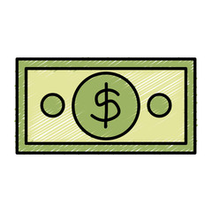 bill dollar isolated icon vector illustration design