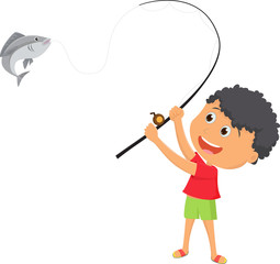 Cheerful smile of a child with a backpack