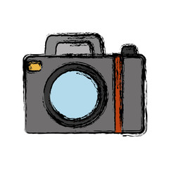 photograhic camera icon over white background vector illustration