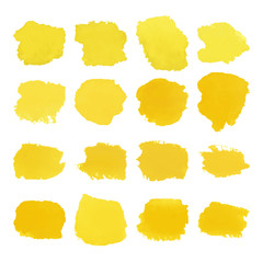 Yellow blots watercolor set