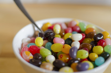 candy bowl  with spoon