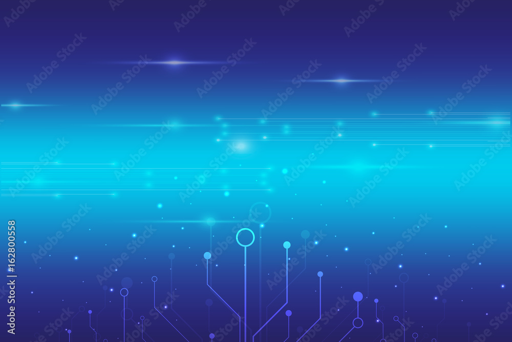 Canvas Prints abstract digital technology with blue light background vector design,circuit