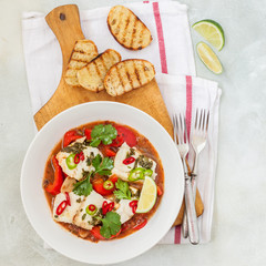 Tomato and Coconut Milk Fish Stew