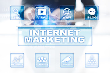Internet marketing concept. SEO. Business and technology.
