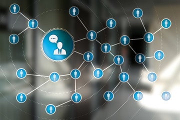 People icon network. SMM. Social media marketing.