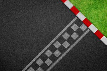 Finish line racing background top view