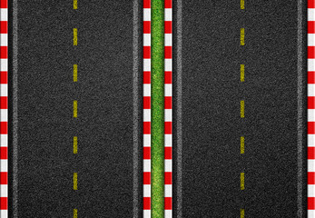 Seamless asphalt road with white markings