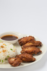 Jasmine rice with fried chicken 2