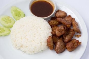Jasmine rice with rried pork 2