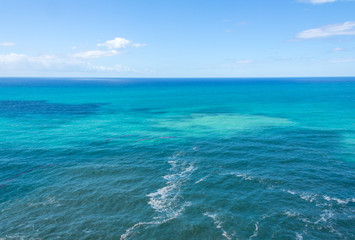 Ligurian Sea, a view from the azure path (the path of Love), passing through the Cinque Terre park between Vernazza and Corniglia