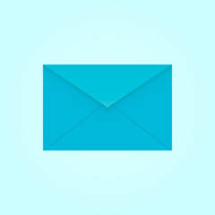 Blue open envelope