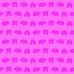 pink elephants. vector seamless pattern