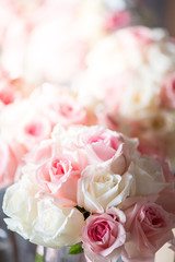 Fototapeta na wymiar bouquet of roses at a wedding ceremony.