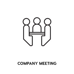 Company Meeting vector icon, meet up symbol. Modern, simple flat vector illustration for web site or mobile app