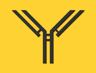 IgG antibody (immunoglobulin), flat icon style. Many biotech drugs are antibodies.