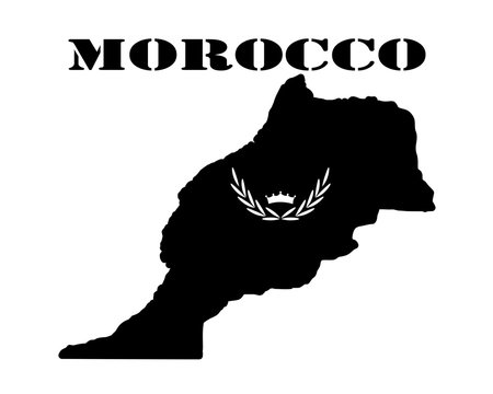 Symbol of  Morocco and map