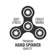 Obraz premium Hand Spinner Logo, Emblems and Icon. Fidget Spinners. Anti Stress toy.