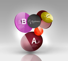 Colorful glossy circle infographics