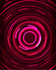 Neon circles abstract background