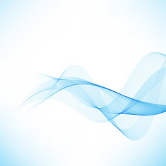 Blue wave.Abstract white background