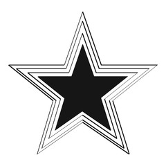 vector illustration of big black grunge star