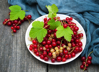 Plate with red currant